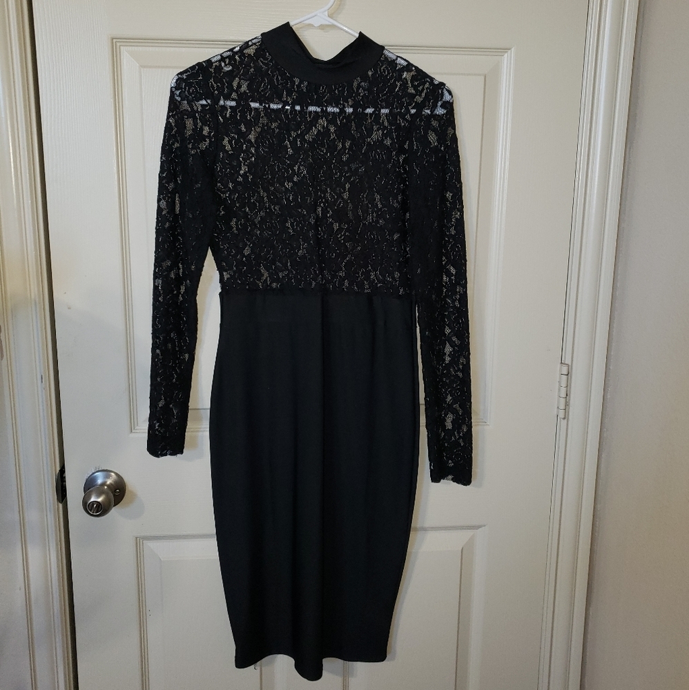 Sexy lace black dress